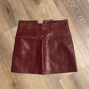 Pleather mini skirt